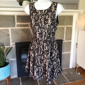 H & M | Black Dress Nude Lace Overlay Sleeveless S